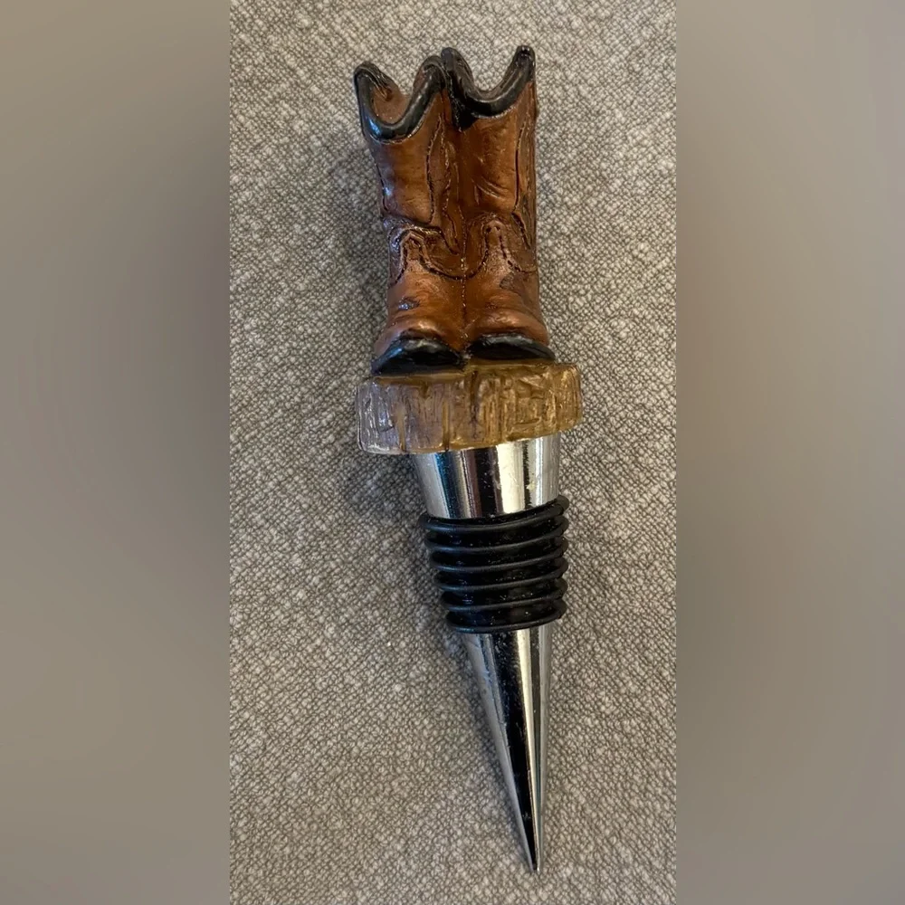 Cowboy Boot Wine Stopper - Picture 4 of 5